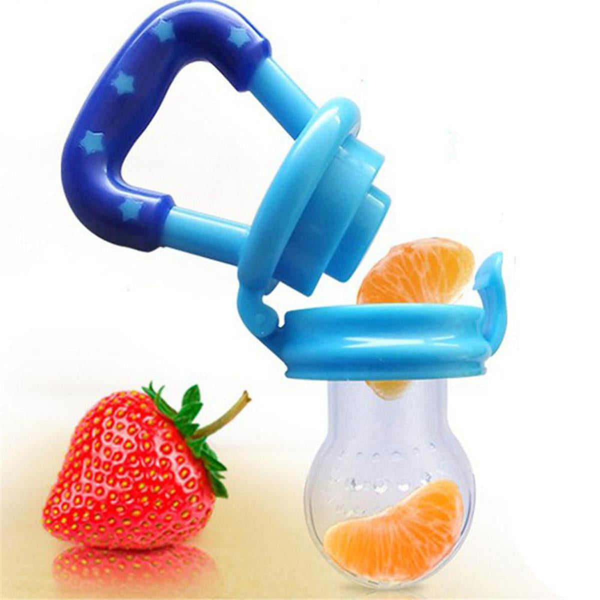 Food Pacifier + Feeder Spoon/ Fresh Fruit Food Baby , Feeding Safe Fruit Feeder (Random Color)