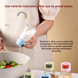 Sealed Seasoning Quantitative Bottle Salt Pepper Condiment Dispenser Glass Spice Jar | Salt Control Bottle Press - 180ml (Random Color)