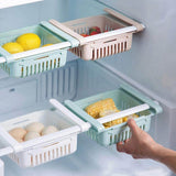 Adjustable Storage Basket For Fridge | Plastic Basket | Stretchable Food Organizer (1 Pc) (Random Color)