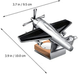 Solar Aeroplane Car Perfume Diffuser – Silver Aircraft Air Freshener For Car Dashboard