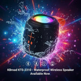 KTS-2310 Waterproof RGB Bluetooth Speaker – Portable Outdoor Wireless Speaker With Deep Bass & LED Light Up Display