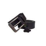Men Buffalo Leather Belt | Waist Belt For Boys & Mens (Black)