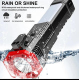 High Power LED Torch Light Rechargeable Flashlight With Tactical Hammer And Power Bank Providing Strong Brightness (Random Color)