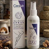 Blue CeraVe Hair Removal Spray - Gentle Body Hair Eliminator Smooth Skin Depilatory Formula Easy Spray Skincare Product For Men And Women - 150ML