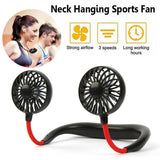 Portable Neck Fan - 360 Degree Free Rotation Hands Free Personal Hanging Neck Sports Fan USB Rechargeable Wearable Cooling Fan For Traveling (Random Color)