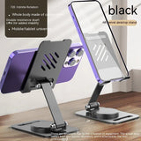 360-Degree Rotate Metal Desk Mobile Phone & Tablet Holder Stand (Random Color)