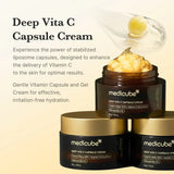Medicube Deep Vita C Capsule Cream 55g | Brightening & Anti-Aging Vitamin C Moisturizer | Glowing Skin Care 55g