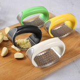 Garlic Press Rocker - Stainless Steel Garlic Press, Versatile Garlic Crusher, Easy To Use And Store Garlic Mincer – Effortless Cleanup And Dish Safe Garlic Grater(Random Color)