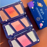 3 In 1 Colors Facial Blush Gradual Powder Blusher Shimmer Highlighter Three-Dimensional Brightening Powder Blusher Palette - Biya Korean Highlighter & Blush Palette