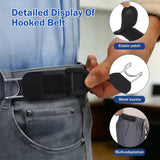 Adjustable Buckleless Elastic Waist Belt With Metal Hooks For Jeans, Dress Pants And Casual Wear