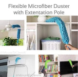 Micro Fiber Fan Duster Flexible Duster With Telescopic Stainless Steel Handle For Fan Cleaning Specially (Random Color)
