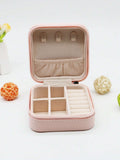 Jewellery Storage Box Leather Jewelry Stand Earrings Ring Box Cosmetics Beauty Container Organizer (Random Color)Made In China