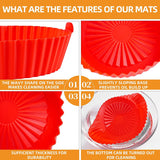 Air Fryer Silicone Liner | 1pc | Food-Safe Non-Stick | Reusable Basket & Oven Accessory (Random Colour)