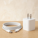 20W USB-C Power Adapter + USB-C To Lightning Fast Charging Cable (1m) Set