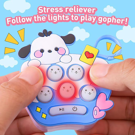 Mini Quick Push Electronic Fidget Toy – 2-In-1 Handheld Memory Game & Keychain Charm For Kids And Adults