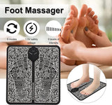 pack Of 2 Ems Butterfly Portable Neck Massager Rechargeable, And Ms Foot Massager Pad Improve Blood Circulation