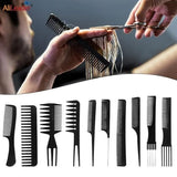 10 Pcs Professional Hair Styling Comb Set | Barber, Salon & Personal Grooming Combs Kit