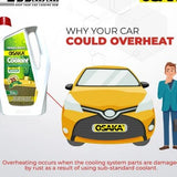 OSAKA Premium Radiator Coolant - High Grade Green (Automotive Grade) | Engine Cooling System Protector | Metal Corrosion Prevention (1L)