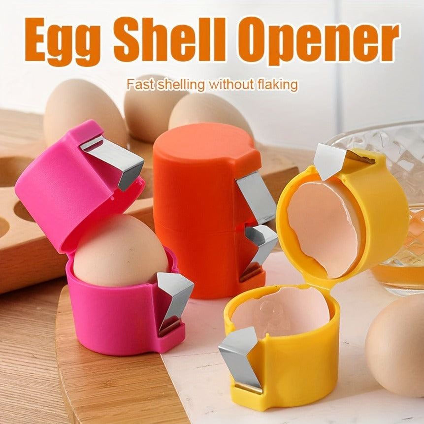Egg Shell Opener Cutter – Portable Stainless Steel Egg Topper Tool For Boiled Eggs (Random Color)
