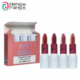 Hey Girl 4 Pcs Lipstick Set Creamy Multicolor Lipsticks