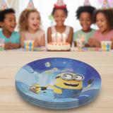 Character Birthday Plates | 10 Pcs Set | Disposable Party Plates | Fun & Colorful | Random Color And Design