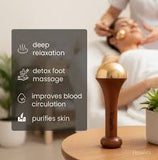 Kansa Wooden Massager For Foot & Face | Kansa Face Massager