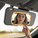 Car Sun Visor Vanity Makeup Mirror With LED Lighting Touch Control And 3 Light Modes (Random Colour)
