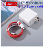 OnePlus Charger 65W 0Super Vooc Adapter + Cable PD Warp Charger For All One Plus Model Type C