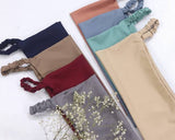 Elastic Half Niqab Bundle – Pack Of 6 Premium Chiffon Face Veils For Women | Soft Breathable Daily Wear Niqab | Random Color