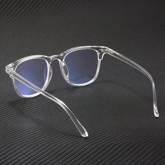Transparent UV400 Blue Light Blocking Glasses For Men & Women | Clear Lens Computer & Mobile Eyewear | Stylish Unisex Frame With Protective Glasses Box