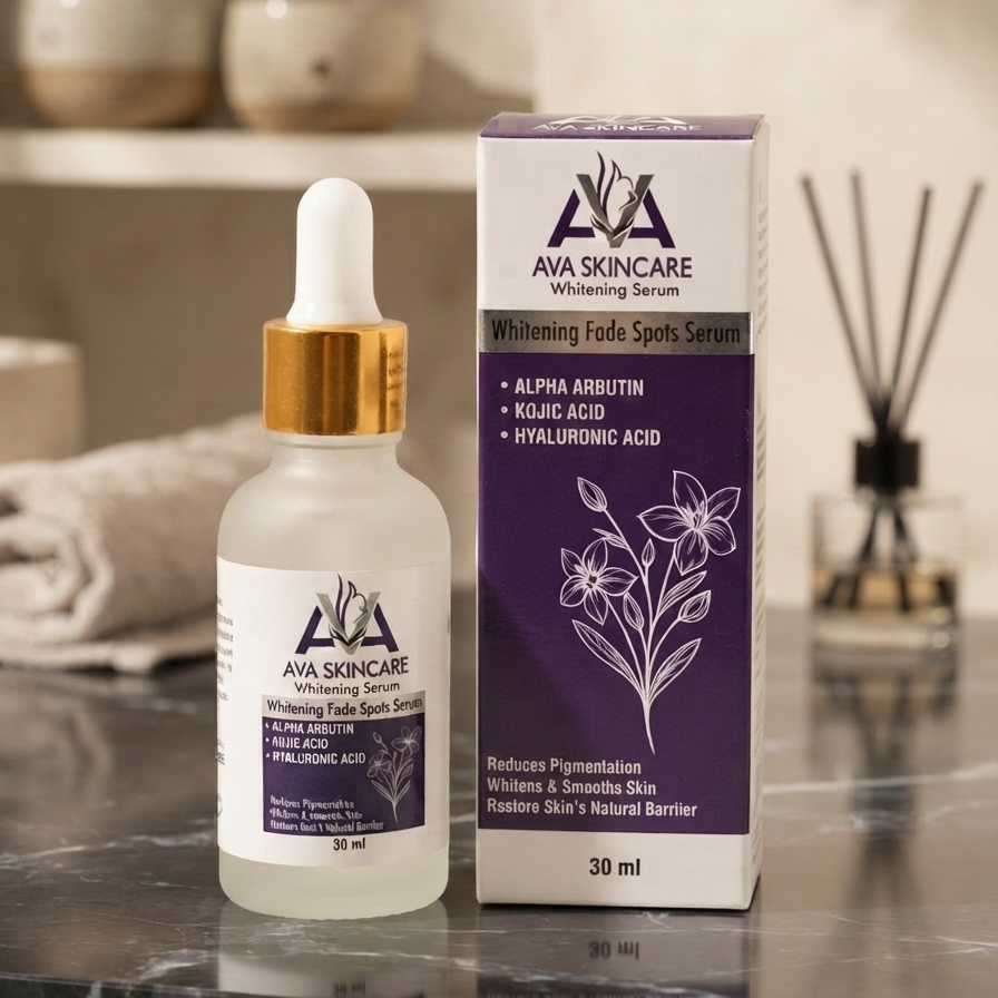 AVA Skin Care Whitening Fade Spots Serum - Advanced Brightening Treatment To Reduce Dark Spots Uneven Skin Tone And Promote Radiant Complexion - 30ML