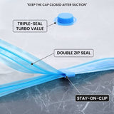 Vacuum Storage Bags Set Of 5 With Hand Pump Space Saver Compression Bags For Clothes Bedding And Travel