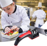 3-In-1 Diamond Coated Knife Sharpener Set With Ceramic Peeler – 3-Stage Kitchen Helper For Fruit & Meat Knives