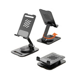 360-Degree Rotate Metal Desk Mobile Phone & Tablet Holder Stand (Random Color)