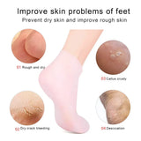 (High Quality) 1Pair Silicone Jelly Socks Gel Moisturizing Socks Foot Care Protector