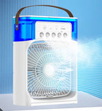 Mist Fan | Portable Cooling Fan - 11inch | USB Electric Fan With LED Night Light, Fine Mist Water, And Humidifier Function | Led Night Light Water Mist (Random Color)