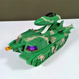2‑In‑1 Military Aircraft & Tank Toy | Transformable Fighter Jet & Tank | Durable & Safe For Kids (Random Colour)