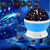 360° Rotating Star Master Projection Lamp | USB/Battery Operated | LED Moon & Starry Sky Night Light (Random Colour)