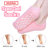 1 Pair Reusable Silicone Spa Gel Socks For Dry Feet And Cracked Heel Treatment – Moisturizing Hydrating Softening And Skin Smoothing Overnight Foot Care