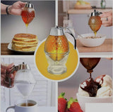 Honey Dispenser 200ML | No-Drip Syrup Pot & Juice Storage Jar | Easy-Pour Bee Design Container For Honey, Maple Syrup, Sauces & Kitchen Use