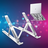 Professional Branded Speed-X 18-Inch Biggest Height Heavy Duty Professional Laptop Stand Aluminium Alloy Creative Adjustable Folding Portable With Pouch Cover And 6 Angles Adjustable