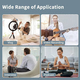 K9 Professional Wireless Lavalier Lapel Microphone For Android Smartphones Cordless Omnidirectional Condenser Recording Mic For Interview Video Podcast Vlog YouTube