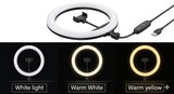 Portable Clip-On Selfie Ring Light With 36 LED Bulbs | 3 Brightness Levels | Rechargeable Fill Light For Phones | Without Stand