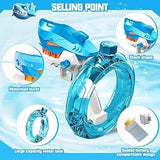 Rechargeable Shark Water Gun – High Pressure Electric Water Blaster Toy For Kids, Long Range Water Shooter, Fun Outdoor Summer Play (Random Color)