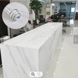 Self Adhesive White Marble Sheet For Kitchen - Anti Oil And Heat Resistant Wallpaper