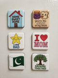 DIY Fridge Magnet Paint Kit – 6 Magnets & 6 Paint Sheets Creative Art Set
