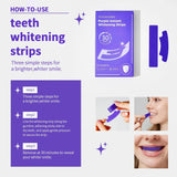 Purple Instant Teeth Whitening Strips – Fast Teeth Whitening Treatment, Color Correcting Technology, 30-Minute Application,