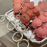 6-Piece Cute Bear Keychain Liquid Lipstick Set β Mist Matte Velvet Finish, Moisturizing Lip Stain, Waterproof & Long-Lasting Lip Gloss (6 Colors)