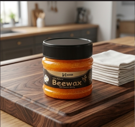 HHH 100% Natural Beewax - Premium Wood Seasoning & Furniture Polish For Restoration And Protection L 85g