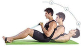 Foot Pedal Resistance Band Elastic Sit-Up Pull Rope Yoga Fitness Gym - Elastic Pull Ropes Tummy Trimmer (Random Colors)